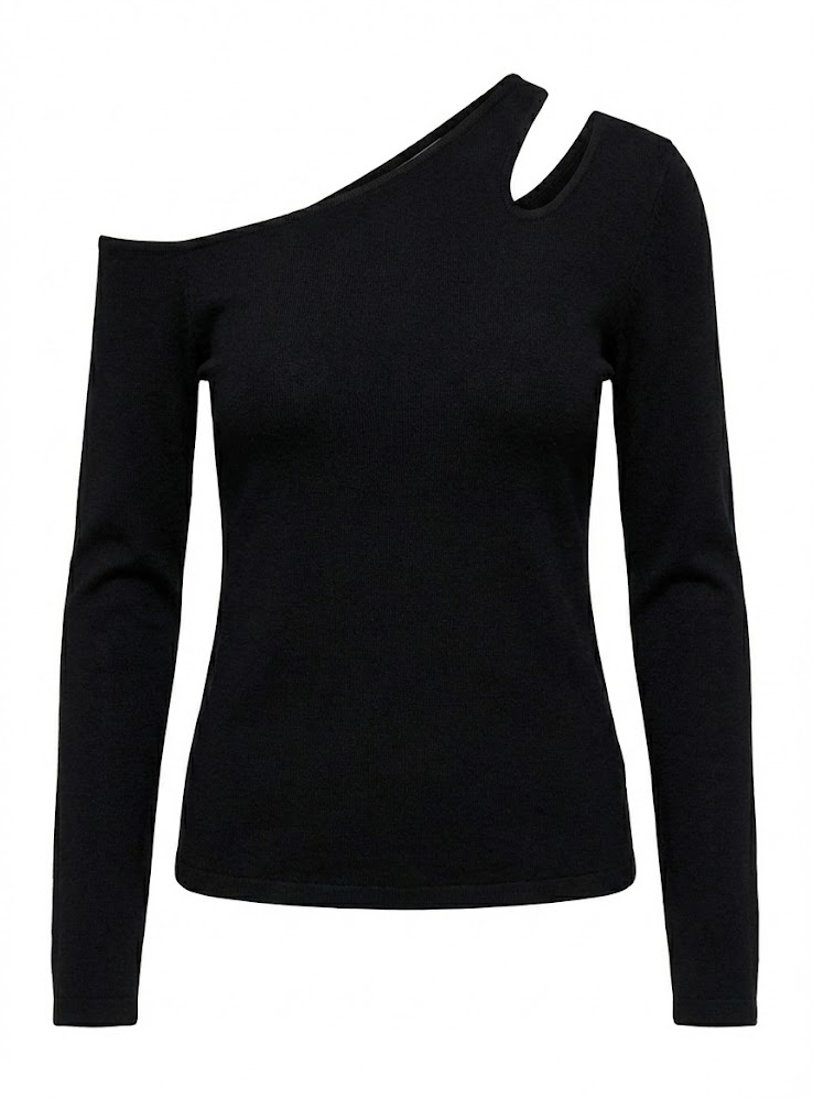 Top Corto Asimétrico Hombros Descubiertos