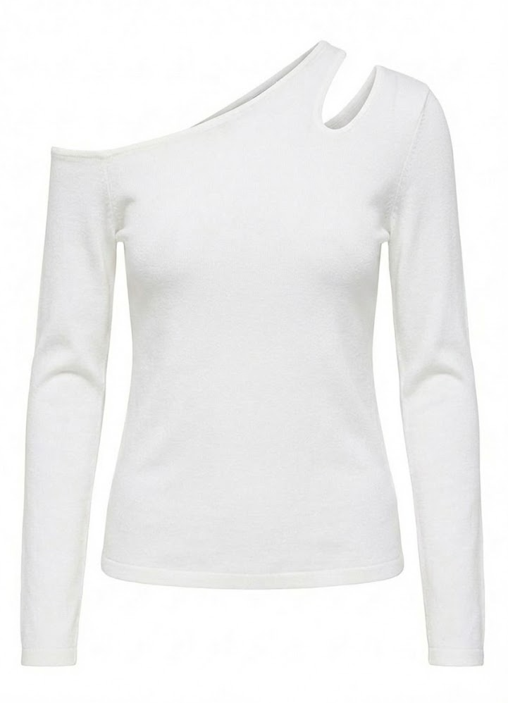 Top Corto Asimétrico Hombros Descubiertos