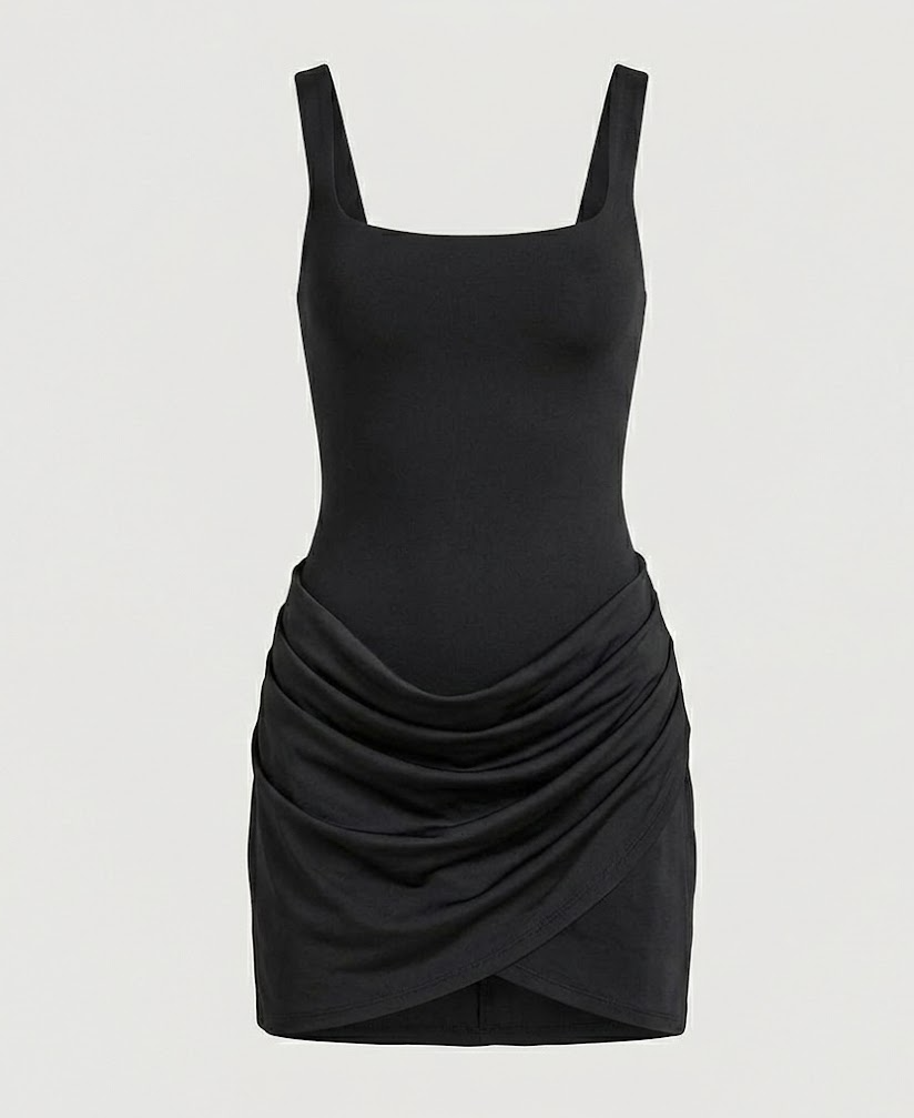 Vestido elegante con dobladillo