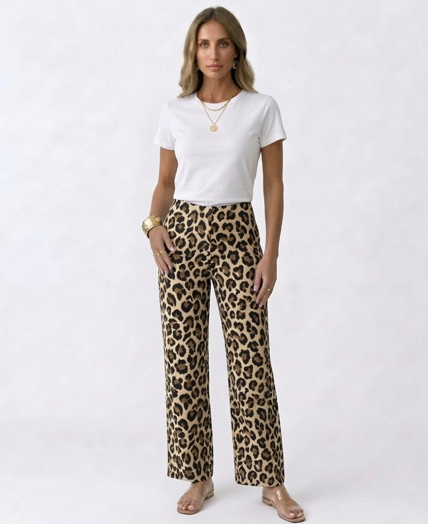 Pantalón Acampanado Leopardo