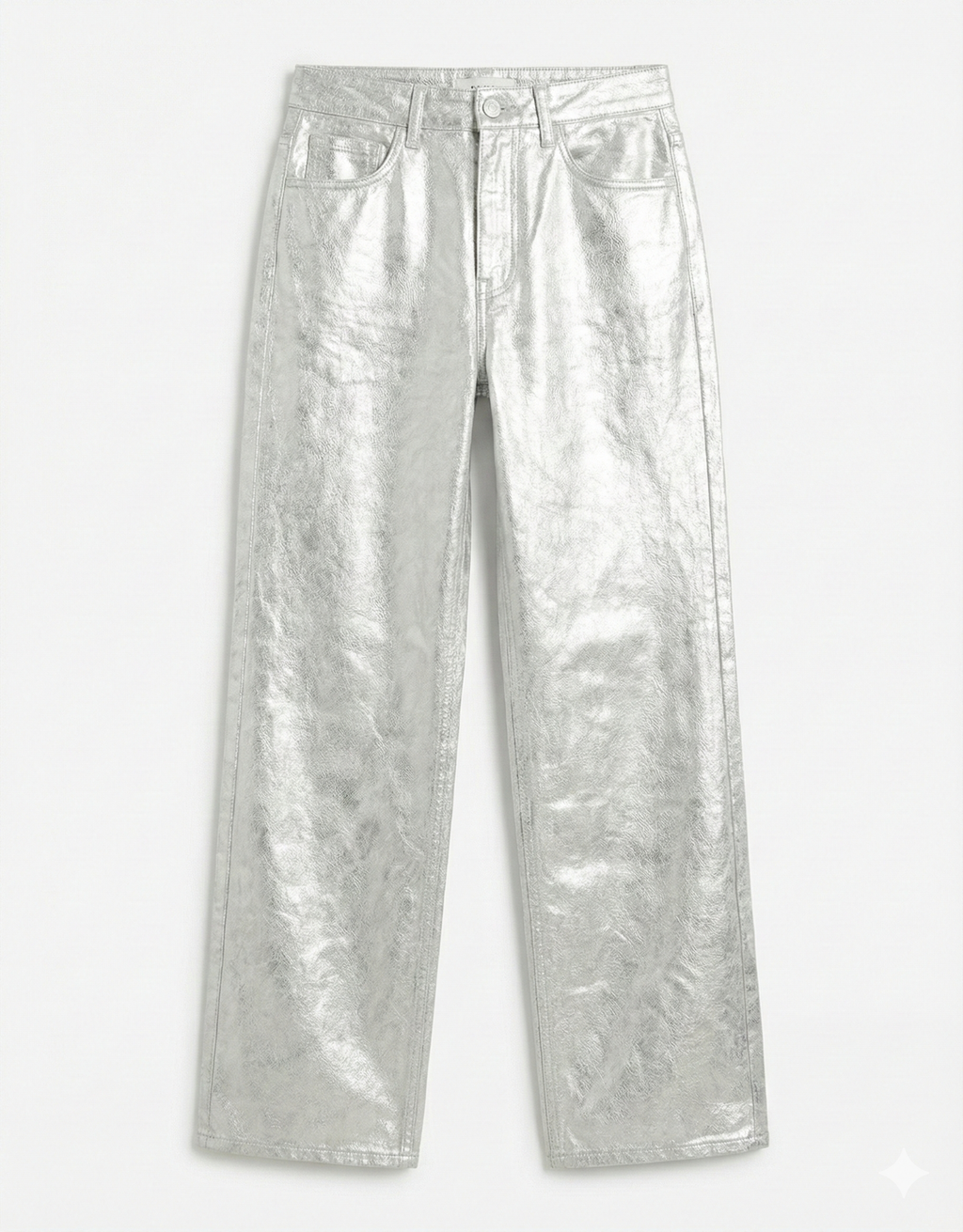 Jeans Wide Leg Mujer – Streetwear Y2K Metálico