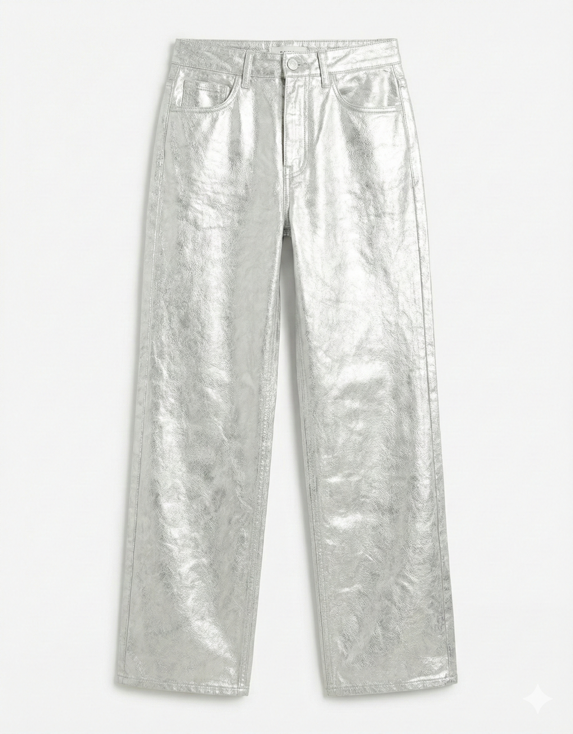 Jeans Wide Leg Mujer – Streetwear Y2K Metálico