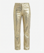 Jeans Wide Leg Mujer – Streetwear Y2K Metálico