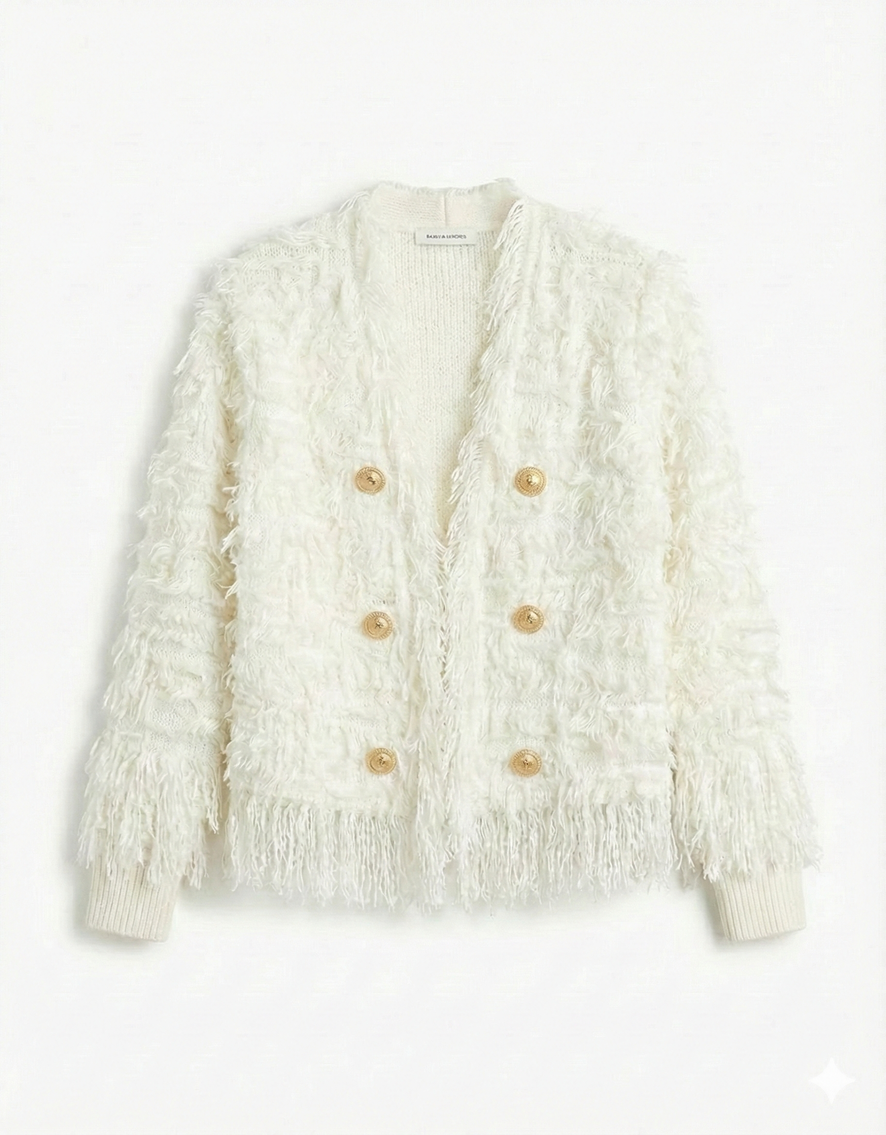 Abrigo Blanco Mujer – Doble Botonadura Elegante